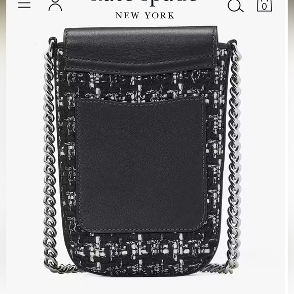 NWT Kate Spade Steffie Tweed Phone Crossbody - Picture 3 of 10